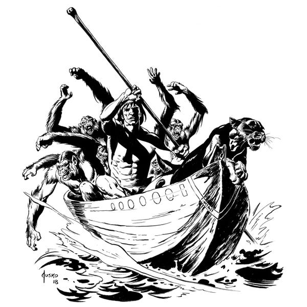 Tarzan: The Beasts of Tarzan® Frontispiece by Joe Jusko