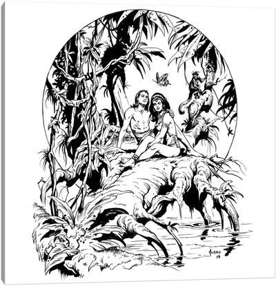 The Son Of Tarzan Frontispiece Canvas Art Print - The Edgar Rice Burroughs Collection