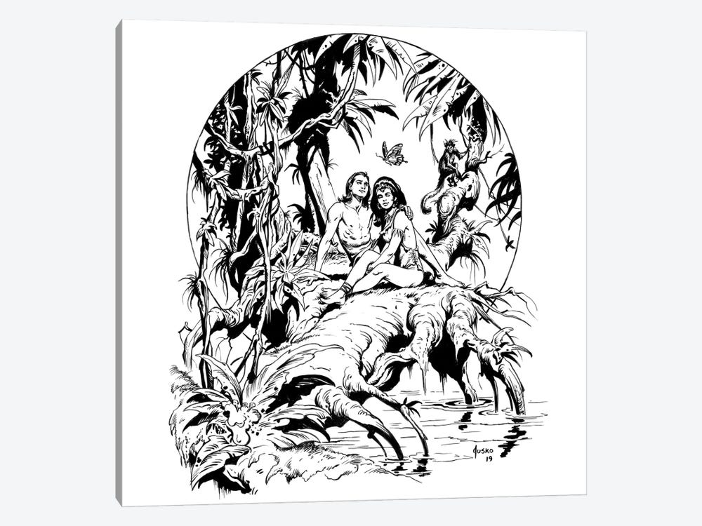The Son of Tarzan® Frontispiece by Joe Jusko 1-piece Canvas Print