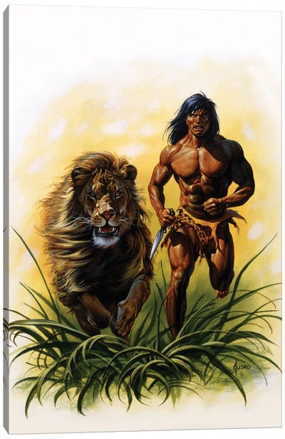 Tarzan® - On The Run Canvas Art Print - The Edgar Rice Burroughs Collection