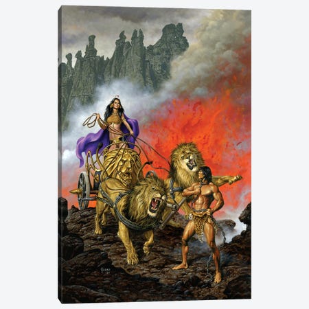 Tarzan® And The City Of Gold Canvas Print #JJU53} by Joe Jusko Canvas Art