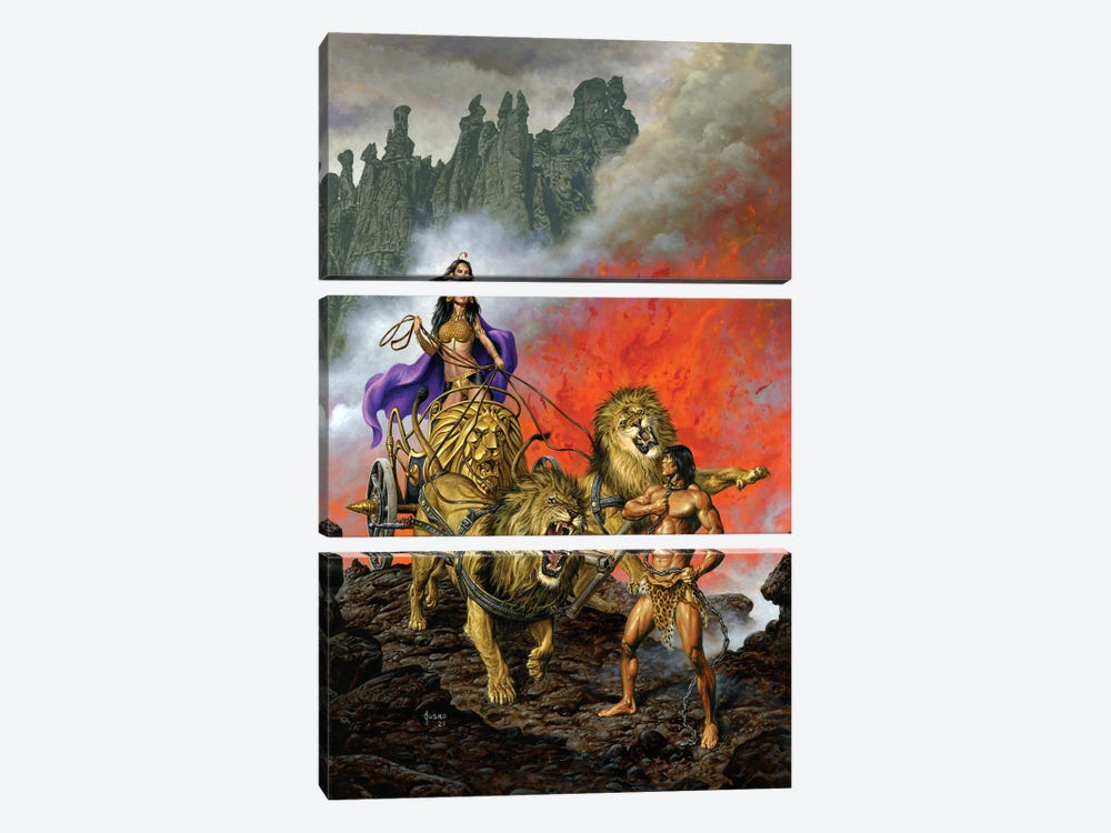 Tarzan® And The City Of Gold by Joe Jusko 3-piece Canvas Print