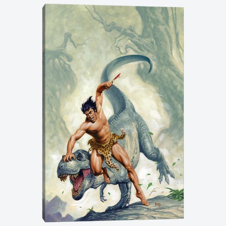 Tarzan® And The Forbidden City Canvas Print #JJU54} by Joe Jusko Canvas Art Print