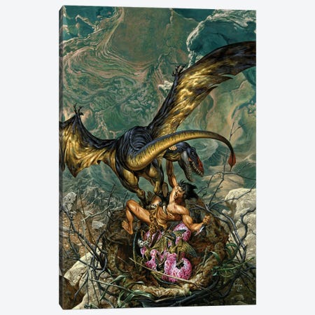 Tarzan® At The Earth's Core™ Canvas Print #JJU57} by Joe Jusko Canvas Art Print