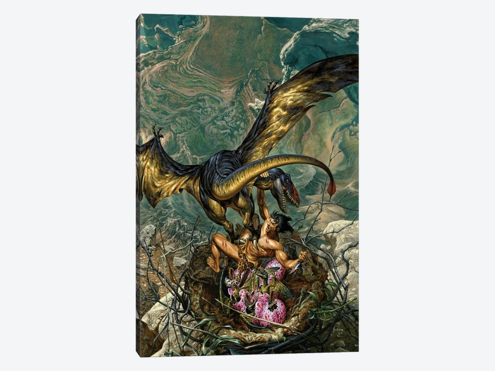 Tarzan® At The Earth's Core™ by Joe Jusko 1-piece Canvas Art Print