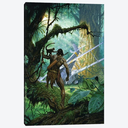 Tarzan's Quest Canvas Print #JJU60} by Joe Jusko Art Print