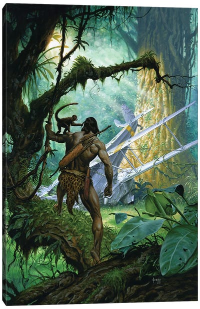 Tarzan's Quest Canvas Art Print - Tarzan