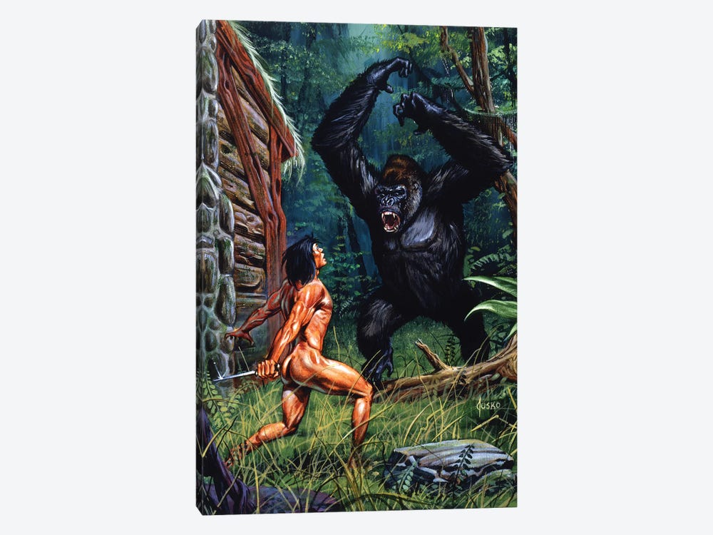 Tarzan of the Apes®: Bolgani Attack by Joe Jusko 1-piece Canvas Art