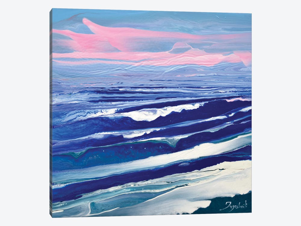 Pink And Blue III by Jacob Jugashvili 1-piece Canvas Print
