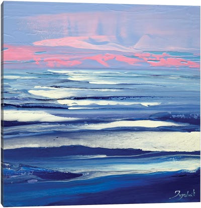 Pink And Blue V Canvas Art Print - Jacob Jugashvili