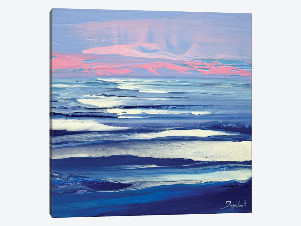 Pink And Blue V by Jacob Jugashvili 1-piece Canvas Art