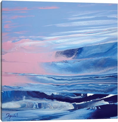 Pink And Blue VII Canvas Art Print - Jacob Jugashvili