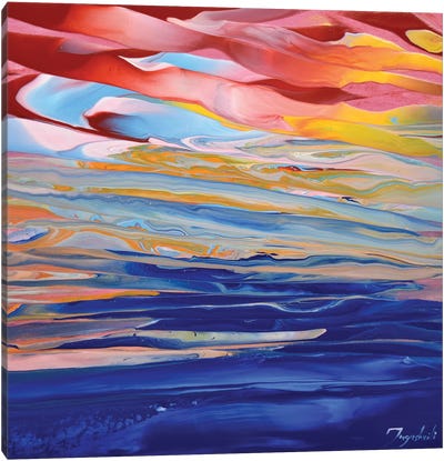 Through The Red Sky I Canvas Art Print - Jacob Jugashvili