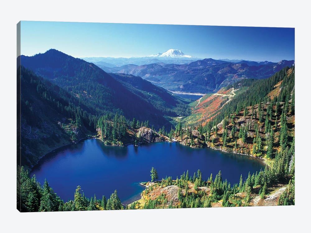 Valley Landscape With Lake Lillian In The Foreground, Alpine Lakes Wilderness, Washington, USA by Jamie & Judy Wild 1-piece Canvas Art Print