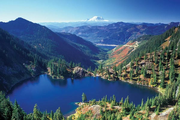 Washington: Valley Landscape With Lake Lillian In The Foreground, Alpine Lakes Wilderness, Washington, USA by Jamie & Judy Wild