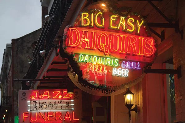 Louisiana: Neon Sign I, Big Easy Daquiris, Bourbon Street, French Quarter, New Orleans, Louisiana, USA by Jamie & Judy Wild