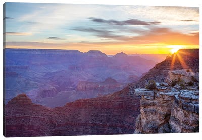 Arizona, Grand Canyon National Park, South Rim, Mather Point, Sunrise Canvas Art Print - Arizona Art