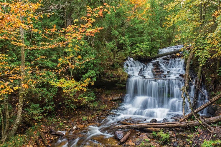 Michigan, Munising. Wagner Falls by Jamie & Judy Wild wall art