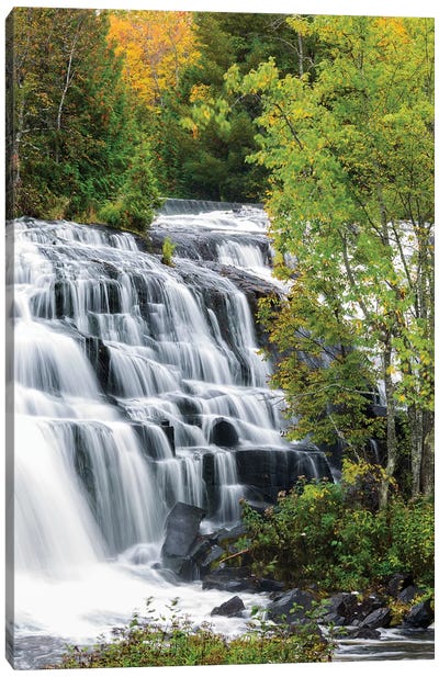 Michigan, Ontonagon County, Bond Falls I Canvas Art Print - Waterfall Art