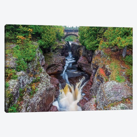 Minnesota, Temperance River State Park, Temperance River, gorge and waterfall Canvas Print #JJW28} by Jamie & Judy Wild Art Print