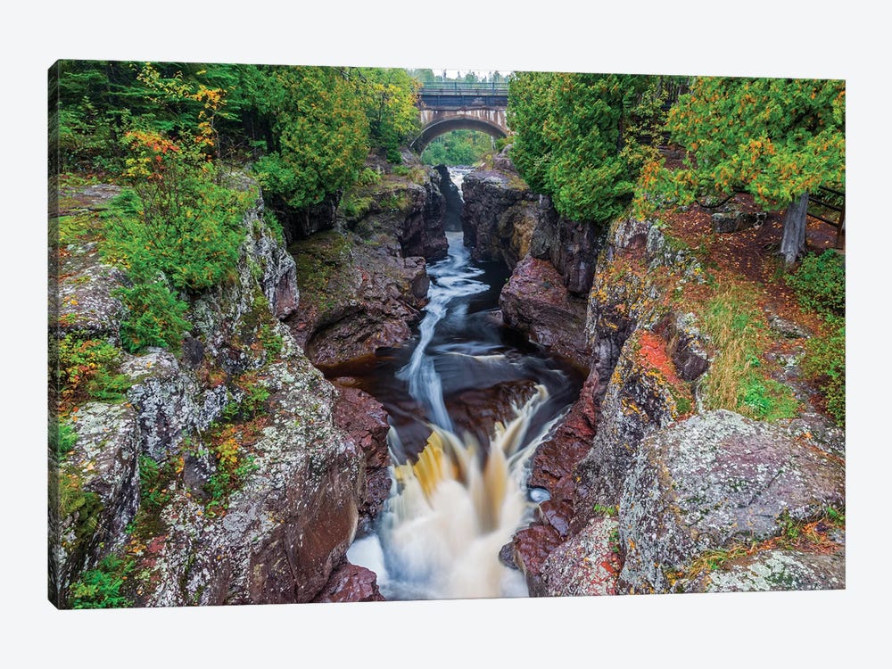 Minnesota, Temperance River State Park, Temperance River, gorge and waterfall by Jamie & Judy Wild 1-piece Canvas Wall Art