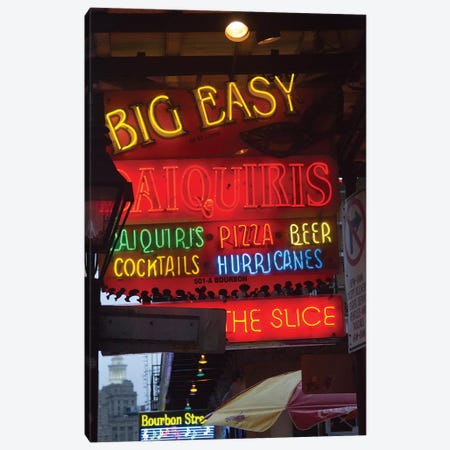 Neon Sign II, Big Easy Daquiris, Bourbon Street, French Quarter, New Orleans, Louisiana, USA Canvas Print #JJW2} by Jamie & Judy Wild Canvas Print