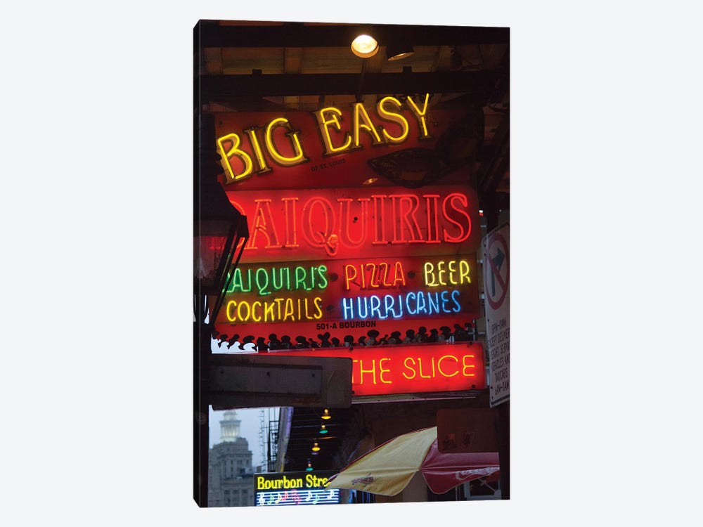 Neon Sign II, Big Easy Daquiris, Bourbon Street, French Quarter, New Orleans, Louisiana, USA by Jamie & Judy Wild 1-piece Art Print