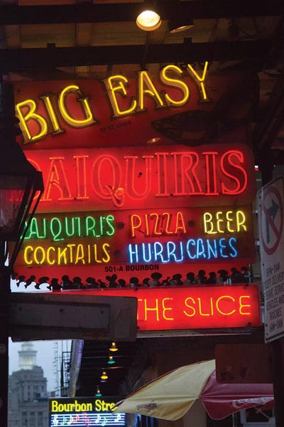Signs: Neon Sign II, Big Easy Daquiris, Bourbon Street, French Quarter, New Orleans, Louisiana, USA by Jamie & Judy Wild