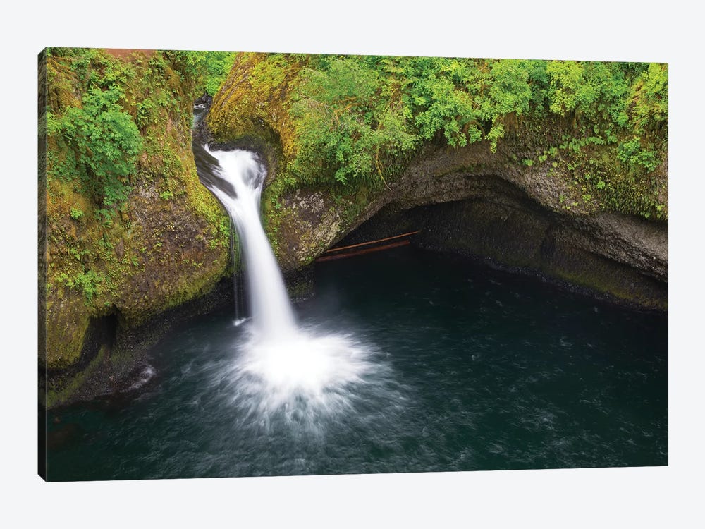 Oregon, Columbia River Gorge National Scenic Area, Punch Bowl Falls by Jamie & Judy Wild 1-piece Canvas Artwork
