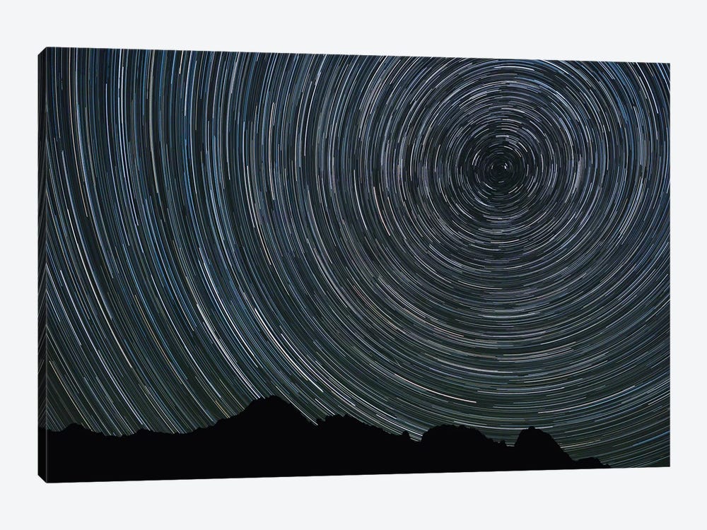 Washington State, Alpine Lakes Wilderness, Ingalls Pass, Star trails around Polaris by Jamie & Judy Wild 1-piece Art Print