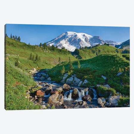 Washington State, Mount Rainier National Park, Edith Creek and Mount Rainier Canvas Print #JJW36} by Jamie & Judy Wild Art Print