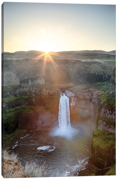 Washington State, Palouse Falls State Park, Palouse Falls, sunrise Canvas Art Print - Jamie & Judy Wild