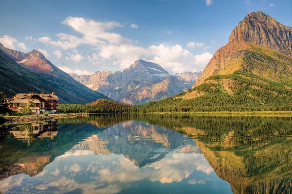 Jamie & Judy Wild: Many Glacier Hotel And Swiftcurrent Lake, Glacier National Park, Montana, USA by Jamie & Judy Wild