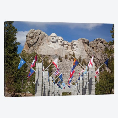 Avenue Of Flags, Grand View Terrace, Mount Rushmore National Memorial, Pennington County, South Dakota, USA Canvas Print #JJW4} by Jamie & Judy Wild Canvas Wall Art