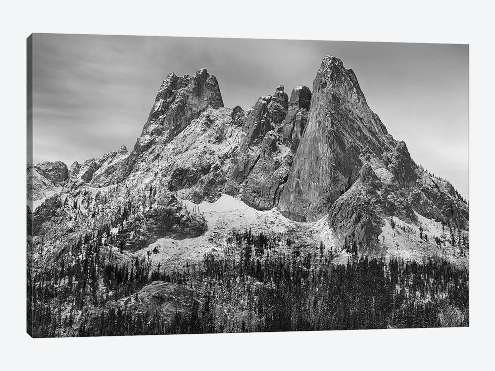 USA, Washington State. Okanogan National Forest, North Cascades, Liberty Bell and Early Winters Spires. by Jamie & Judy Wild 1-piece Canvas Artwork