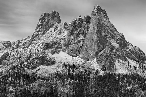 Washington: USA, Washington State. Okanogan National Forest, North Cascades, Liberty Bell and Early Winters Spires. by Jamie & Judy Wild