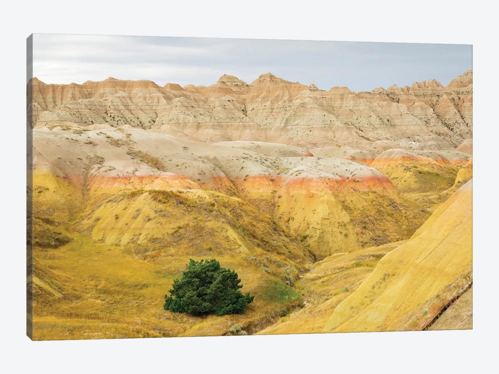 South Dakota, Badlands National Park Badlands Rock Formations, Yellow Mounds by Jamie & Judy Wild 1-piece Canvas Wall Art