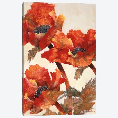 Poppies II Canvas Print #JKA3} by Joyce Kamikura Canvas Art Print
