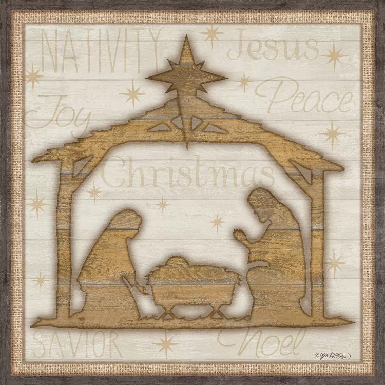 Rustic Nativity by Jen Killeen wall art