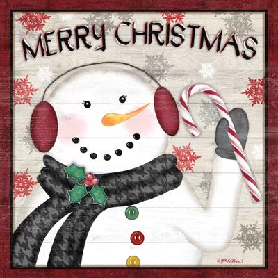 Rustic Snowmen II by Jen Killeen metal wall art