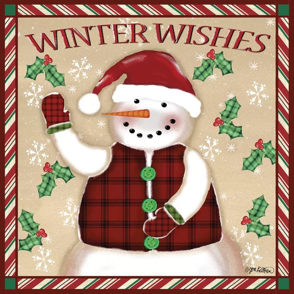 Christmas Signs & Sentiments: Season's Greetings Snowmen II by Jen Killeen