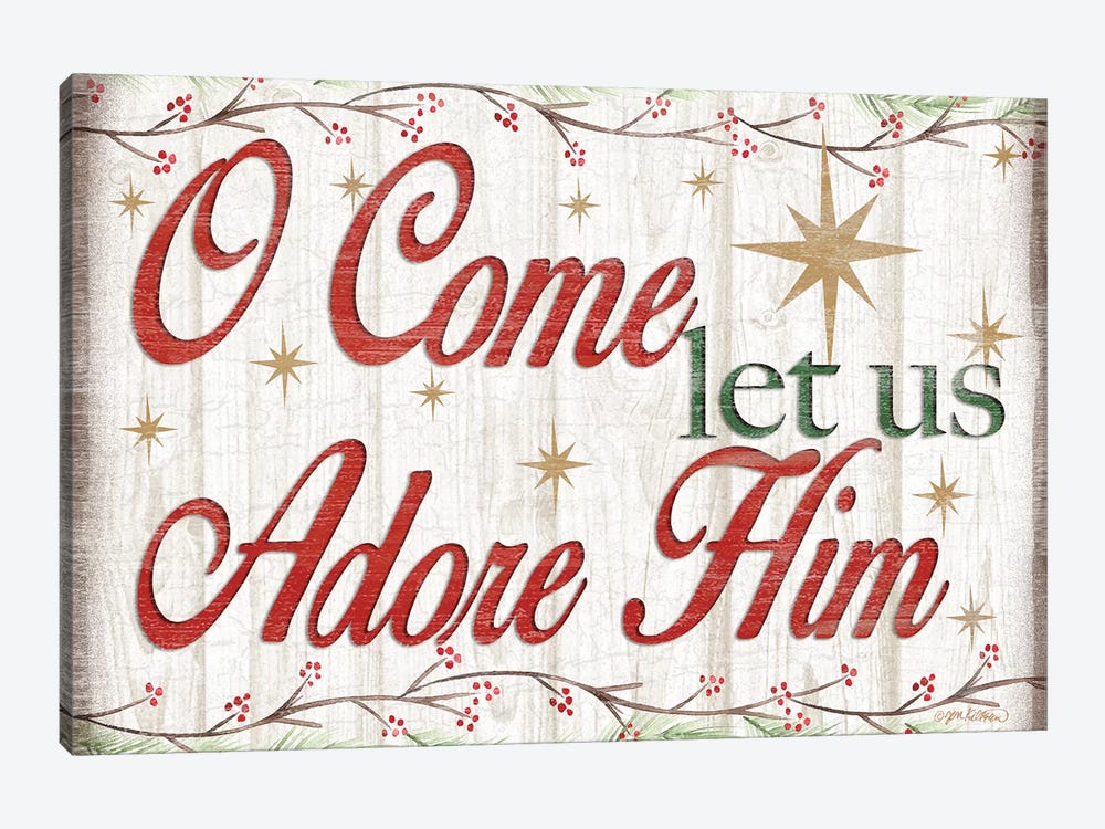 Adore Him Holy Night I by Jen Killeen 1-piece Canvas Print