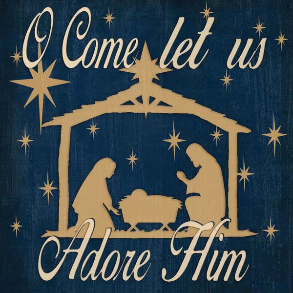 Christmas Signs & Sentiments: Adore Him Nativity Navy by Jen Killeen
