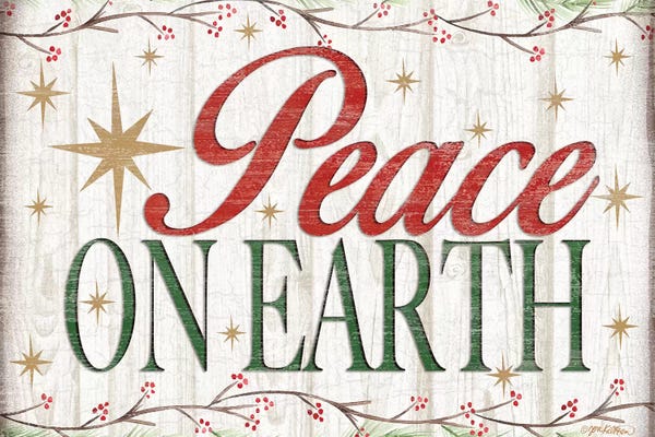 Farmhouse Festive: Peace on Earth Wood Sign by Jen Killeen