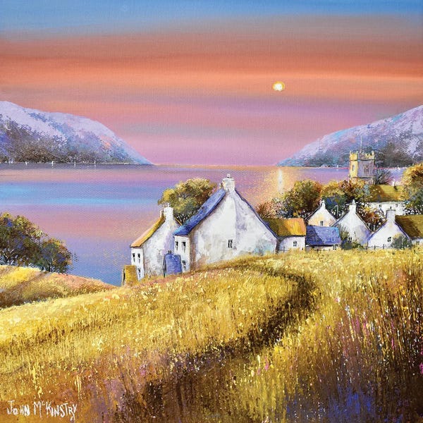 John Mckinstry: Coastal Village by John Mckinstry