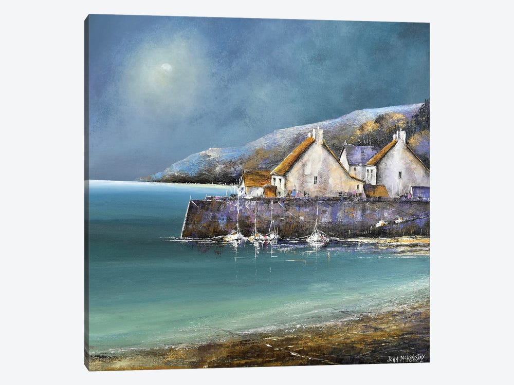 The Harbour Moon by John Mckinstry 1-piece Canvas Art Print