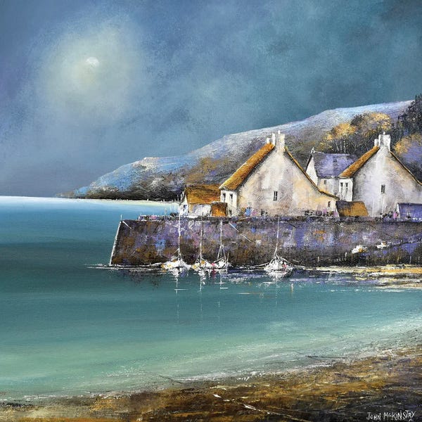 John Mckinstry: The Harbour Moon by John Mckinstry