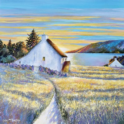 Canvas Print: Two Cottages by John Mckinstry - thumbnail