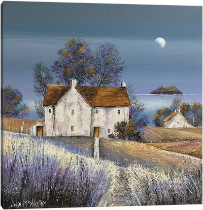 The Autumn House Canvas Art Print - Folk Art