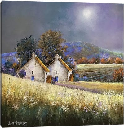 Autumns Light Canvas Art Print - Cozy Cottage